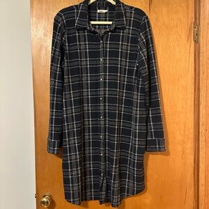 Faherty Black and Tan Plaid Tunic/Dress